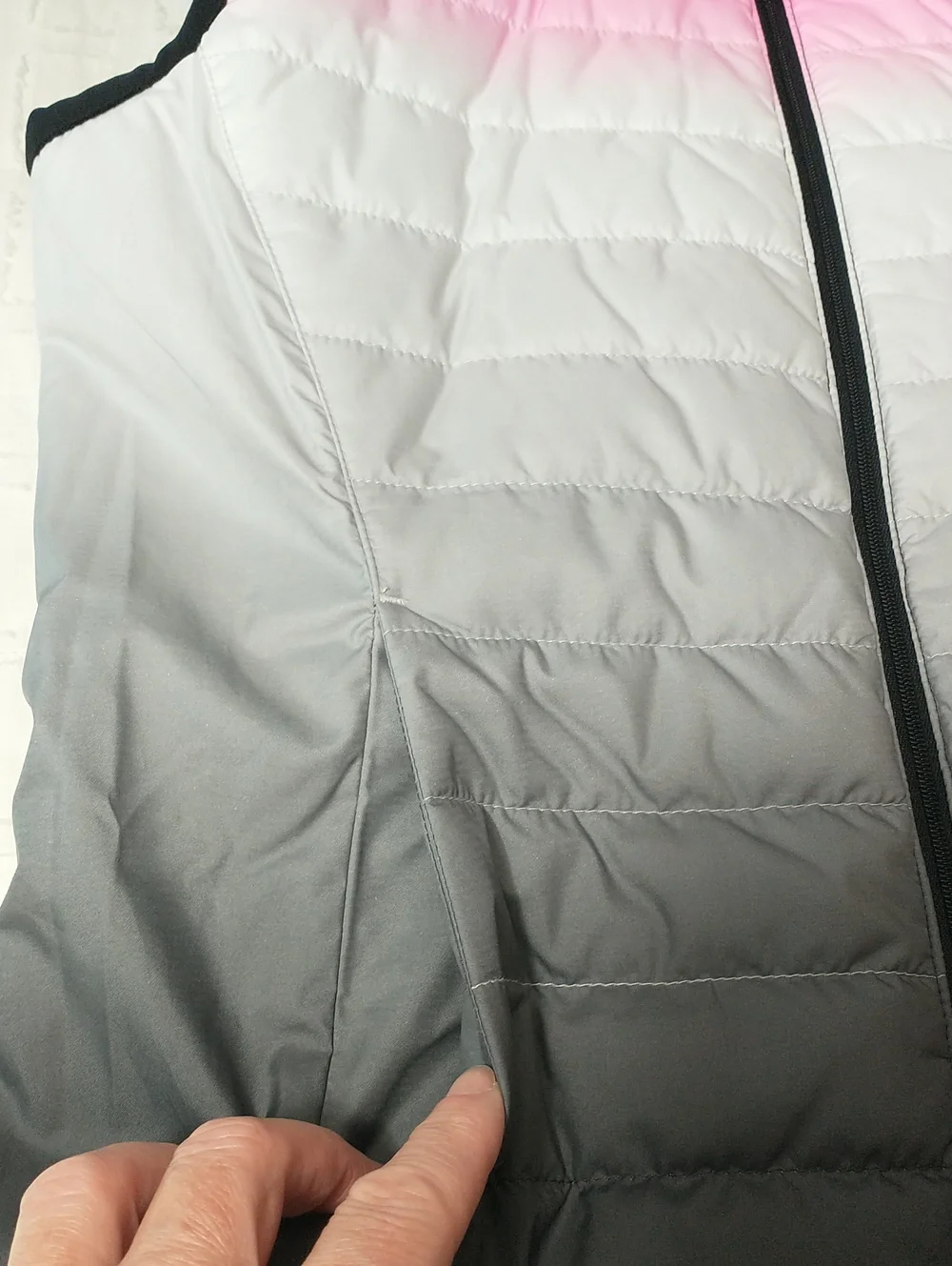 LIKE NEW Nike Reversible Ombre Insulated Golf Vest, Pink, White, Black, Size XS